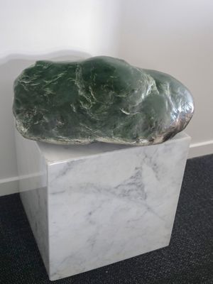 Moko Pounamu Genuine NZ Kawakawa Greenstone - Awamoa
