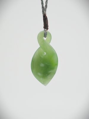 Moko Pounamu Single Pikorua NZ Genuine Kahotea Greenstone - Puketi
