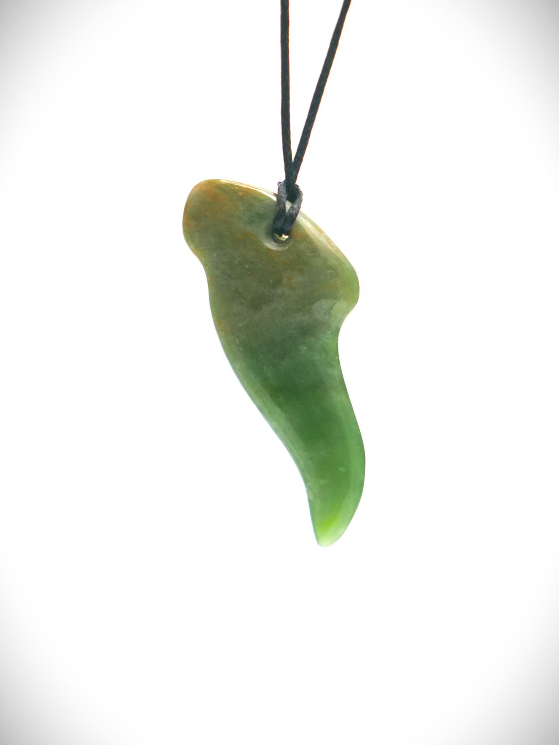 Moko Pounamu Shark Tooth NZ Genuine Marsden Flower Pounamu - Tatahi