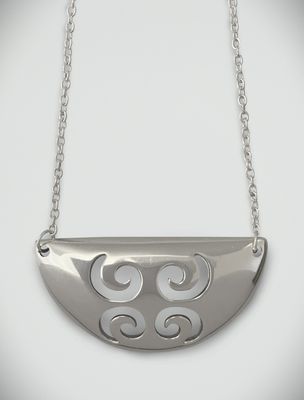 Moko Pounamu - I AM HOPE Sterling Silver Breast Plate Pendant 11963