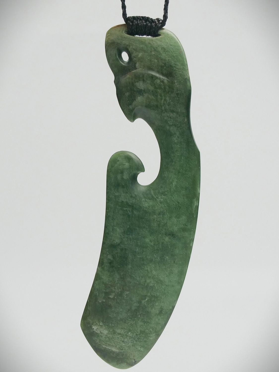 Moko Pounamu Manaia NZ Genuine Pipiwharauroa Greenstone - Raukumara