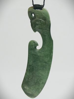 Moko Pounamu Manaia NZ Genuine Pipiwharauroa Greenstone - Raukumara