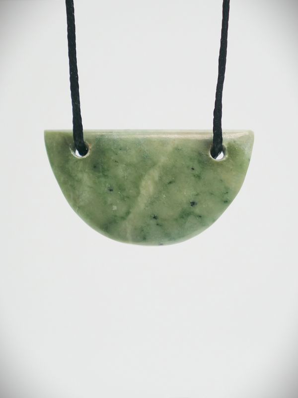 Moko Pounamu Kouma (Breastplate) NZ Genuine Auhunga Greenstone - Rotokawa