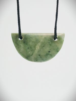 Moko Pounamu Kouma (Breastplate) NZ Genuine Auhunga Greenstone - Rotokawa