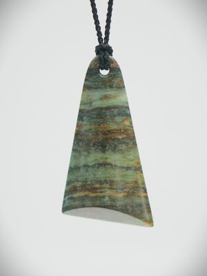 Moko Pounamu,  Toki Adze NZ Genuine Nelson Golden Bay Polychrome Schist  - Kauru