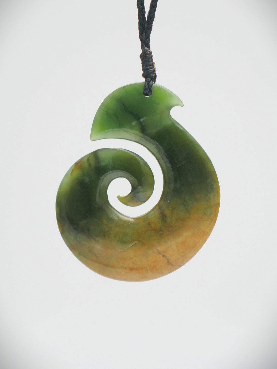 Moko Pounamu Koru NZ Genuine Marsden Flower Greenstone - Hawea