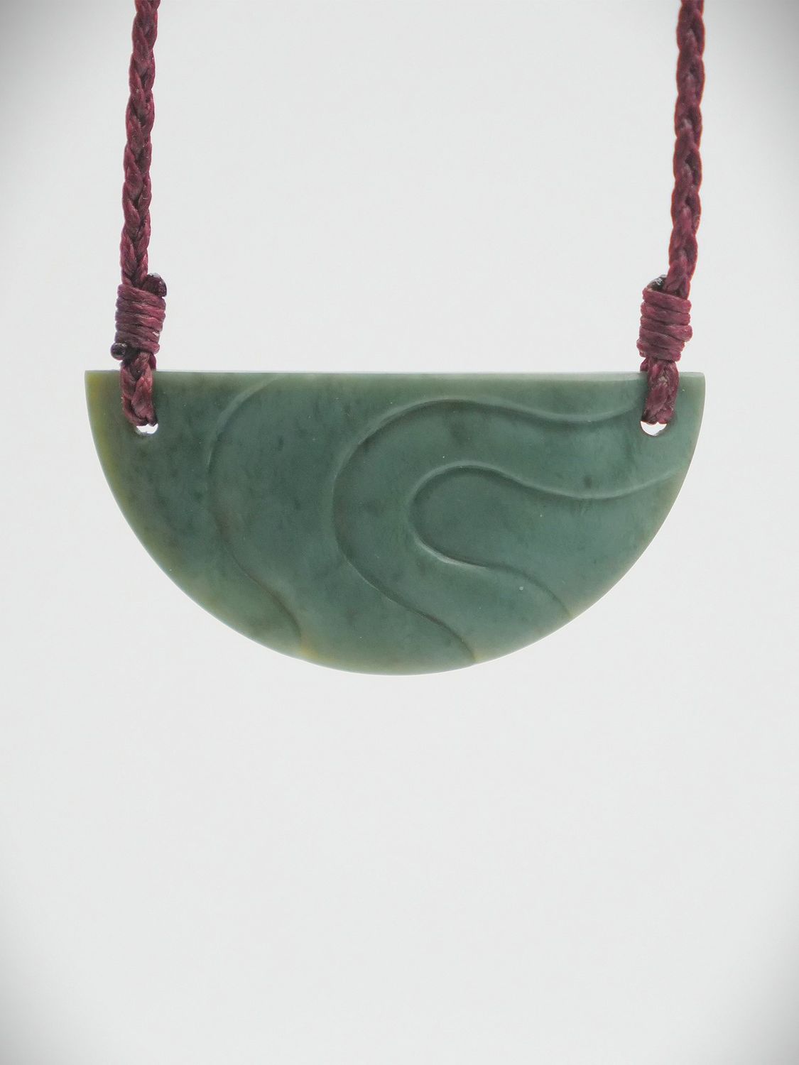 Moko Pounamu Kouma (Breastplate) NZ Genuine Inanga Greenstone - Arohanui
