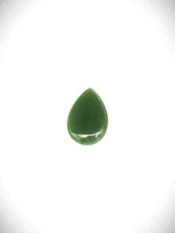 Moko Pounamu Kahurangi Greenstone Pear Cabochon #180
