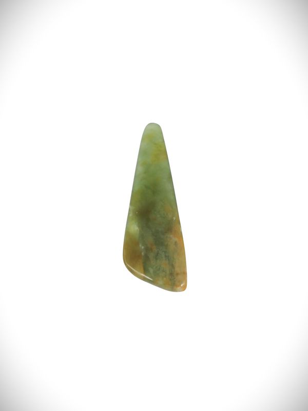 Moko Pounamu Inanga Flower Greenstone Free Form Cabochon #186