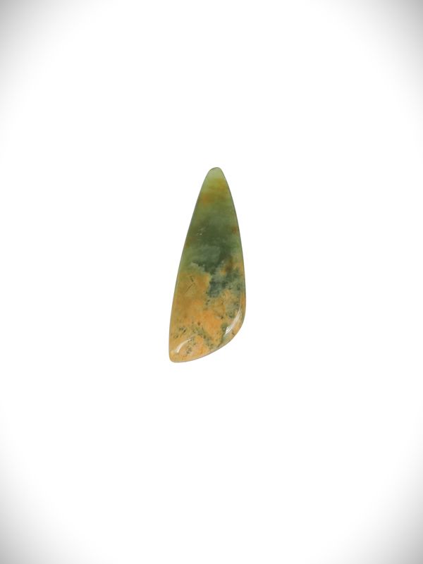 Moko Pounamu Inanga Flower Greenstone Free Form Cabochon #187