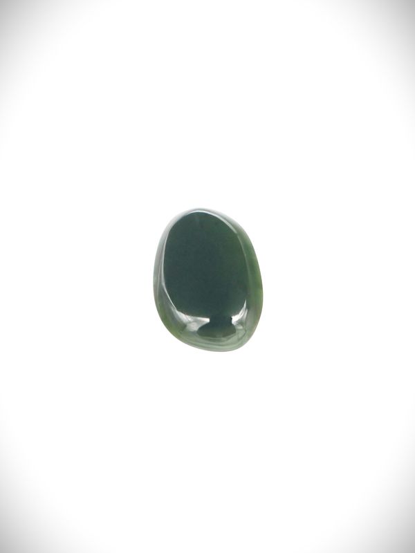 Moko Pounamu Kawakawa Greenstone Free Form Cabochon #196