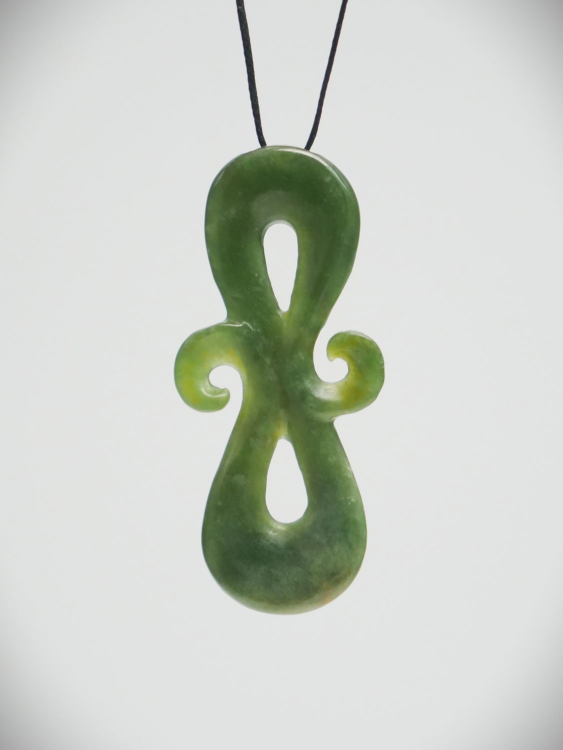 Moko Pounamu  Contemporary Design NZ Genuine Marsden Flower Greenstone - Pareora