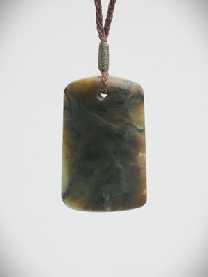 Moko Pounamu Kuru  NZ Genuine Inanga & Totoweka Greenstone - Waitawa