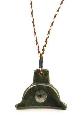 Moko Pounamu Highlanders Genuine Greenstone Shepherds Whistle HLSW1