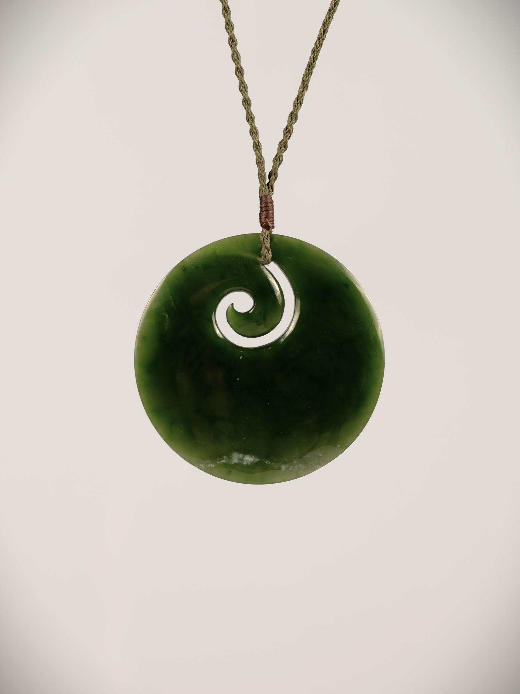 Moko Pounamu Koru NZ Genuine Kahotea Greenstone - Ruapuna