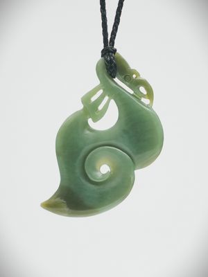 Moko Pounamu Manaia NZ Genuine Inanga Greenstone - Wakanui