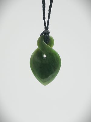 Moko Pounamu Single Pikorua NZ Genuine Marsden Flower Greenstone - Taramea