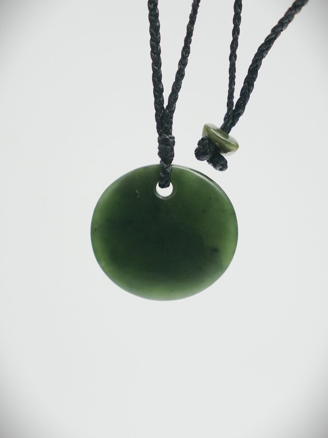 Moko Pounamu Porohita (Disc) NZ Genuine Kawakawa Greenstone - Paengaroa