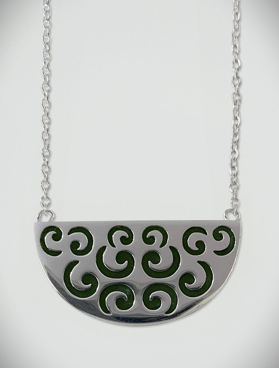 Moko Pounamu - I AM HOPE Sterling Silver and Pounamu Breast Plate 12384