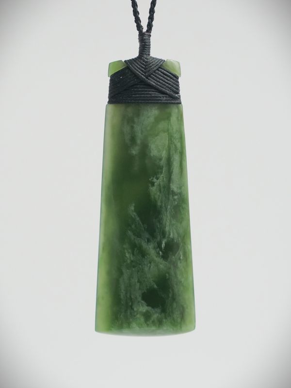 Moko Pounamu Toki NZ Marsden Flower Greenstone Hauroko