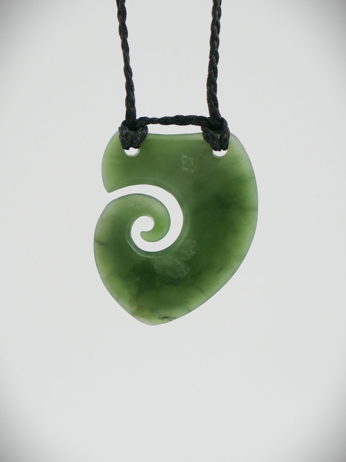 Moko Pounamu Koru NZ Genuine Raukaraka Greenstone - Paeroa