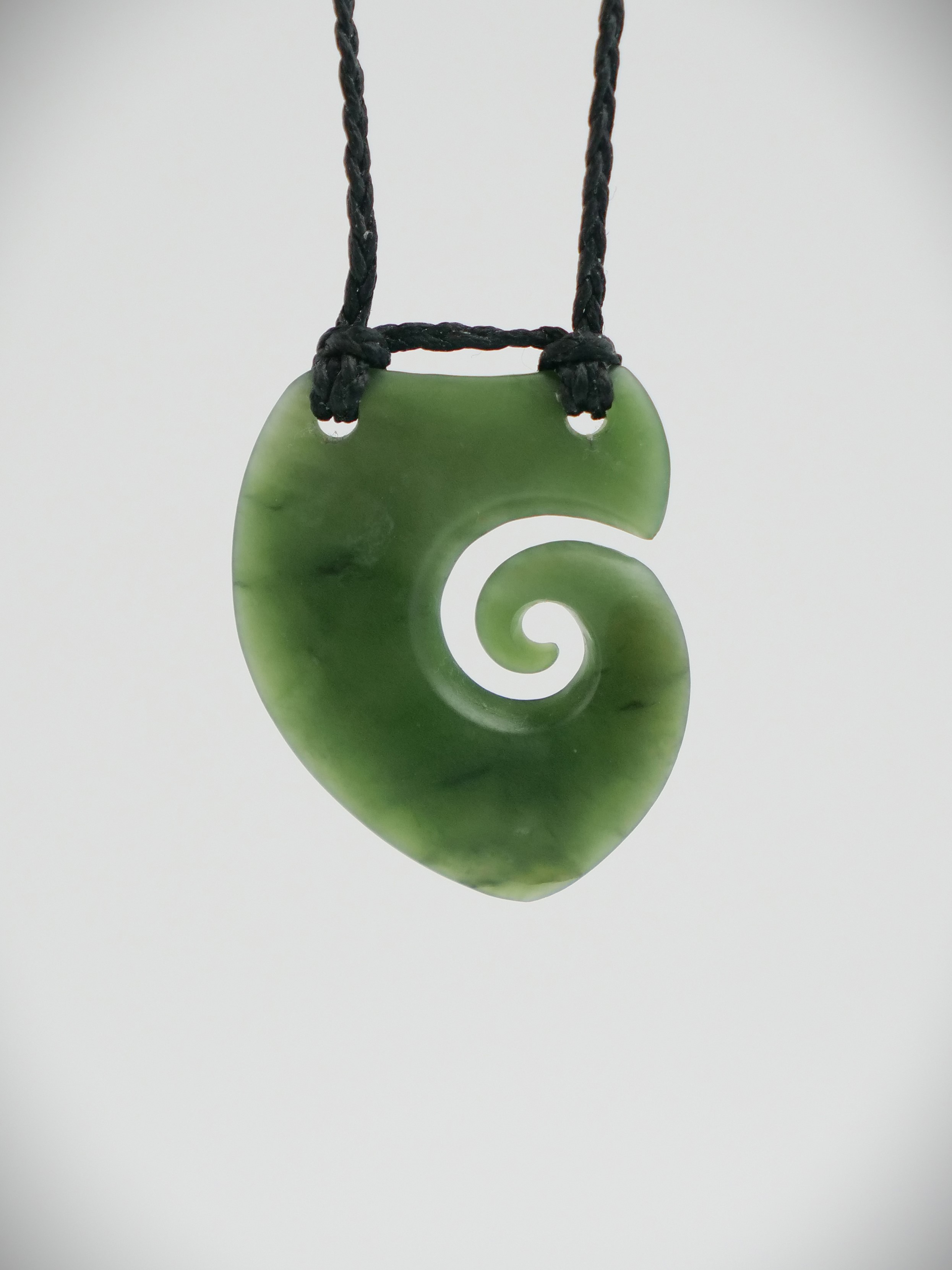 Moko Pounamu Koru NZ Genuine Raukaraka Greenstone - Paeroa