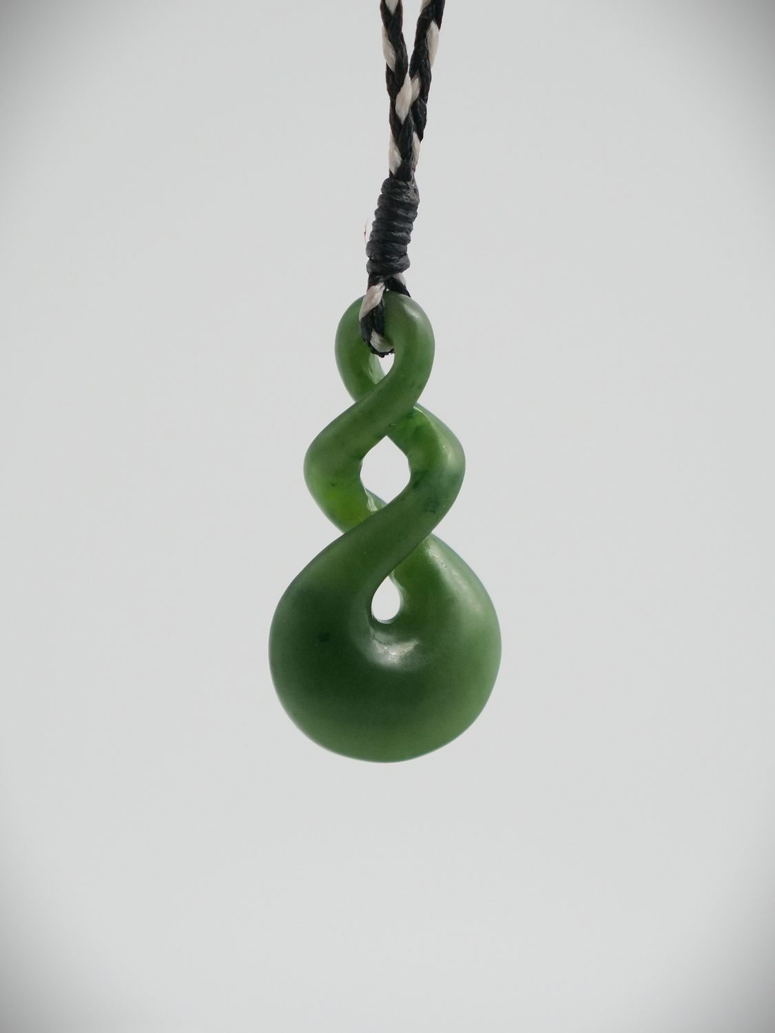 Moko Pounamu All Blacks Double Pikorua Greenstone - ABDT