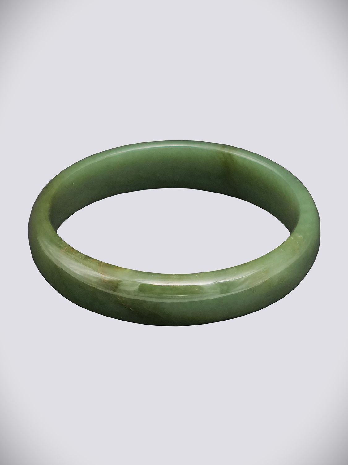 Moko Pounamu Solid Bangle NZ Genuine Kahurangi Greenstone - Mairehau