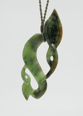 Moko Pounamu Manaia NZ Genuine Totoweka Greenstone - Rapaki