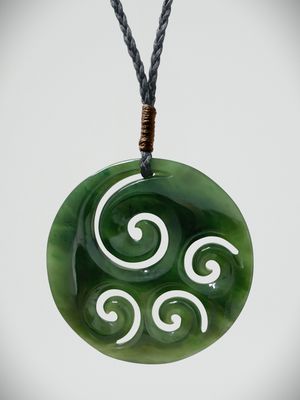 Moko Pounamu - I AM HOPE - 2024 Limited Edition Porohita with 4 Koru