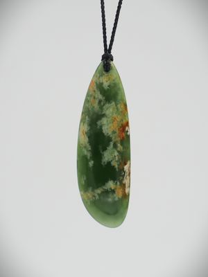 Moko Pounamu Roimata (Teardrop) NZ Genuine Kahurangi Flower Greenstone - Kahika
