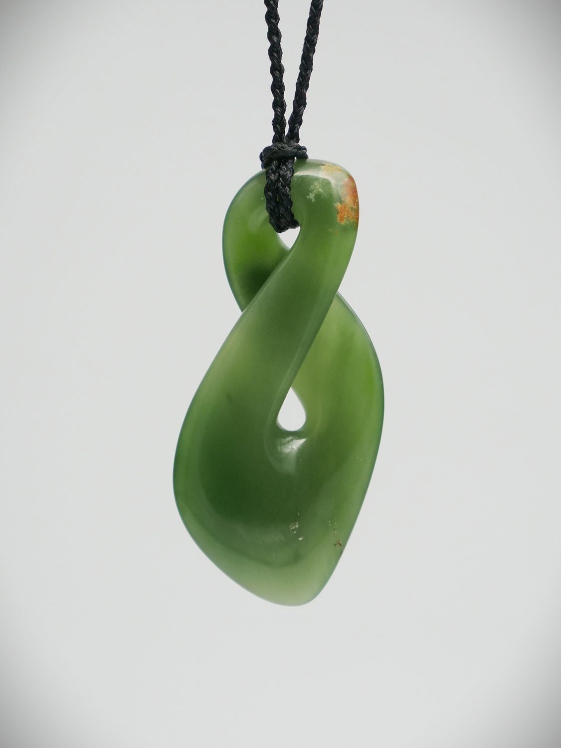 Moko Pounamu Contemporary Pikorua NZ Genuine Kahurangi Flower Greenstone - Wharekuri