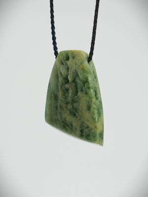Moko Pounamu Kuru NZ Genuine Kahurangi Flower Greenstone - Tauhinu