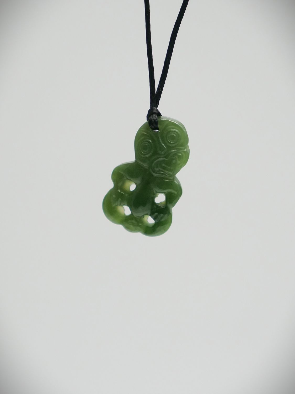 Moko Pounamu Pepe Hei Tiki NZ Genuine Kawakawa - Haumoana