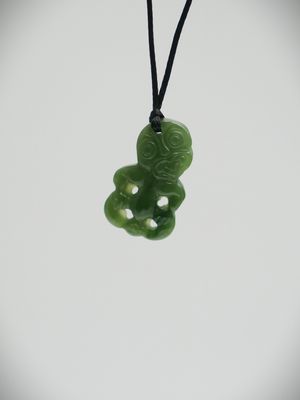 Moko Pounamu Pepe Hei Tiki NZ Genuine Kawakawa - Haumoana