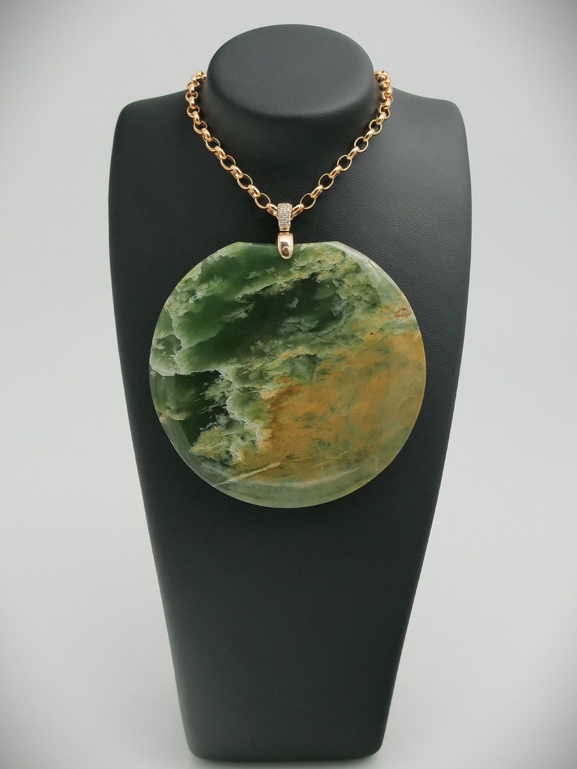Moko Pounamu Porohita NZ Genuine Marsden Flower Greenstone & 9ct Gold & Diamonds Pourerere