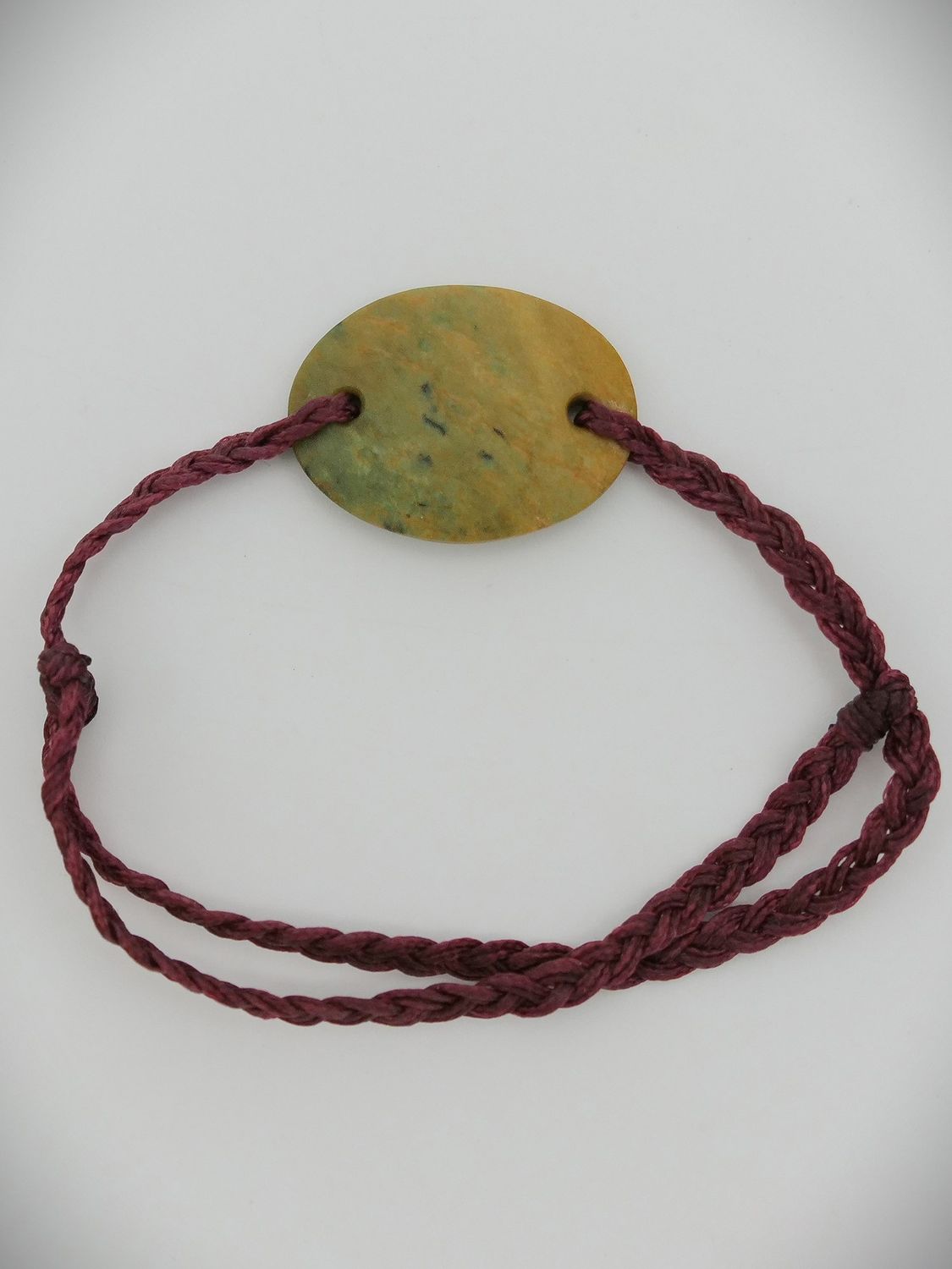 Moko Pounamu Adjustable Bracelet NZ Genuine Marsden Flower Greenstone 12754