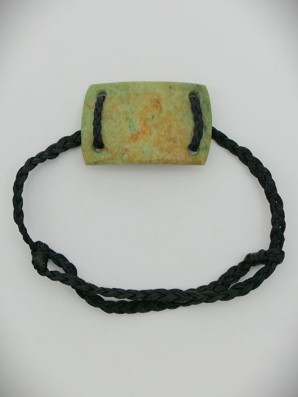 Moko Pounamu Adjustable Bracelet NZ Genuine Marsden Flower Greenstone 12758
