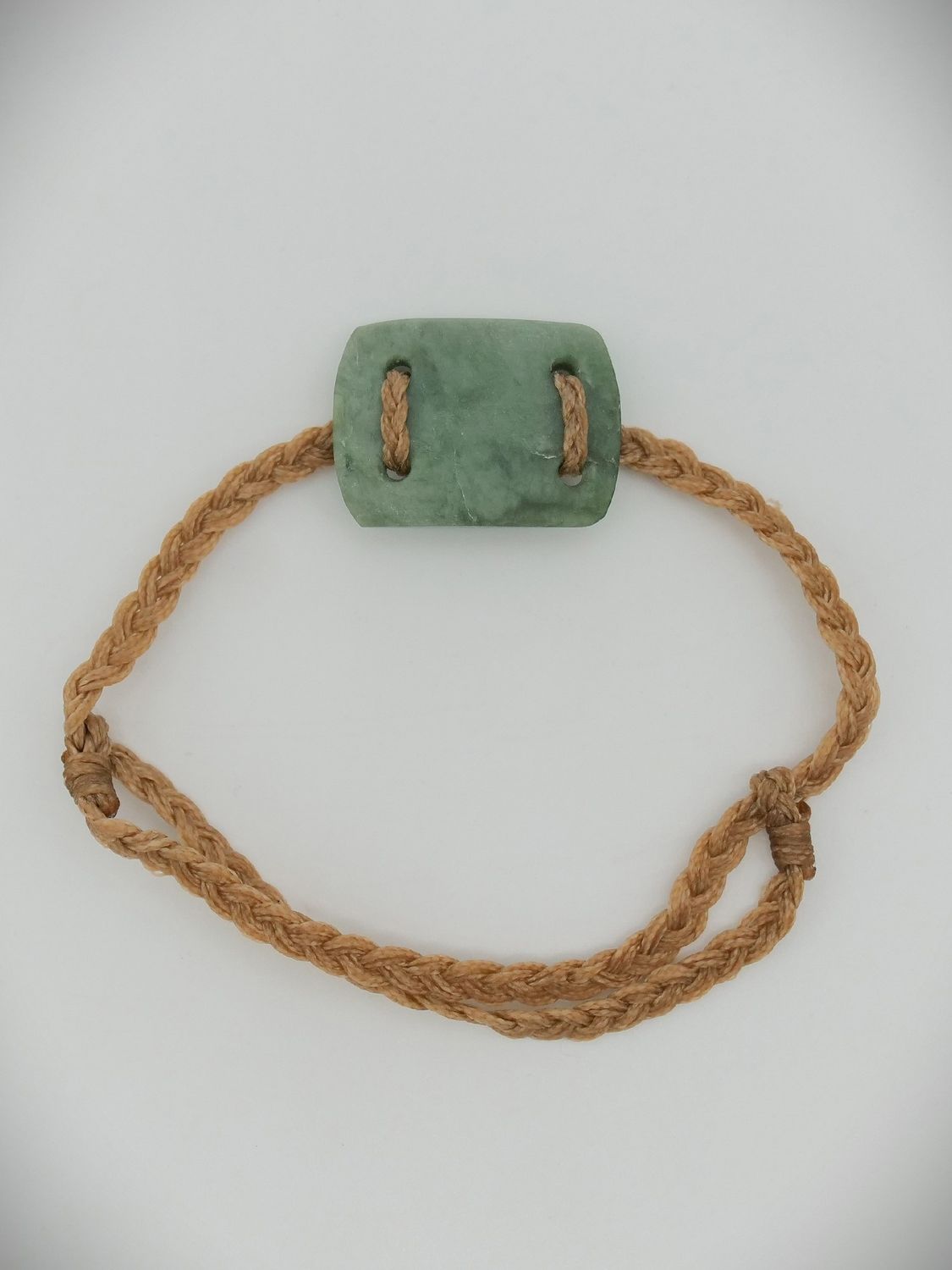 Moko Pounamu Adjustable Bracelet NZ Genuine Auhunga Greenstone 12751