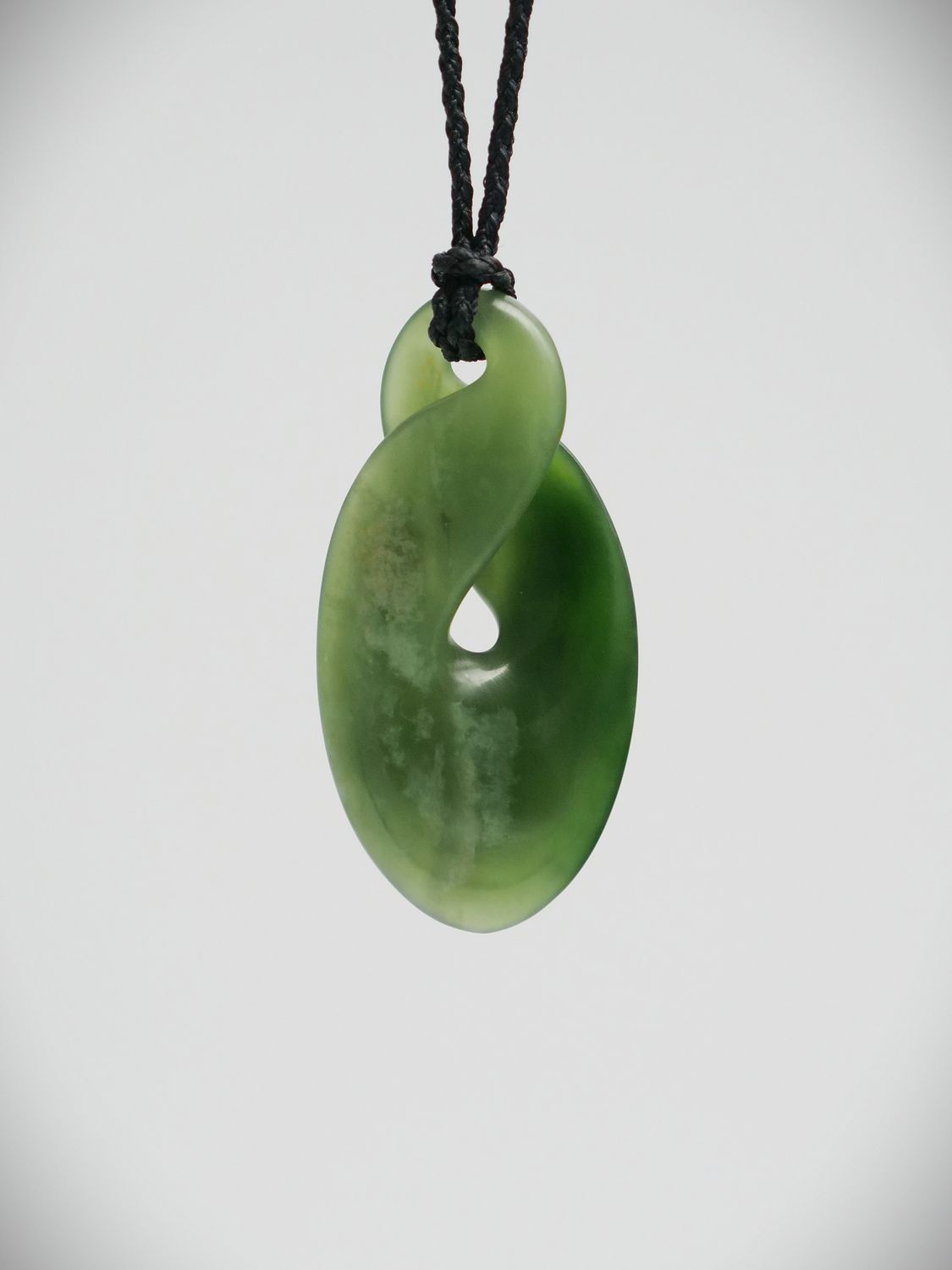 Moko Pounamu Pikorua (Twist) NZ Genuine Marsden Flower Greenstone - Kotare