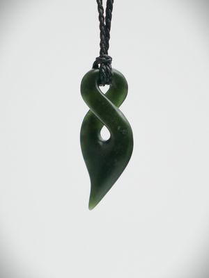 Moko Pounamu Pikorua NZ Genuine Kawakawa Greenstone - Wainui