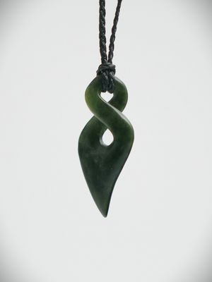 Moko Pounamu Pikorua NZ Genuine Kawakawa Greenstone - Akaroa