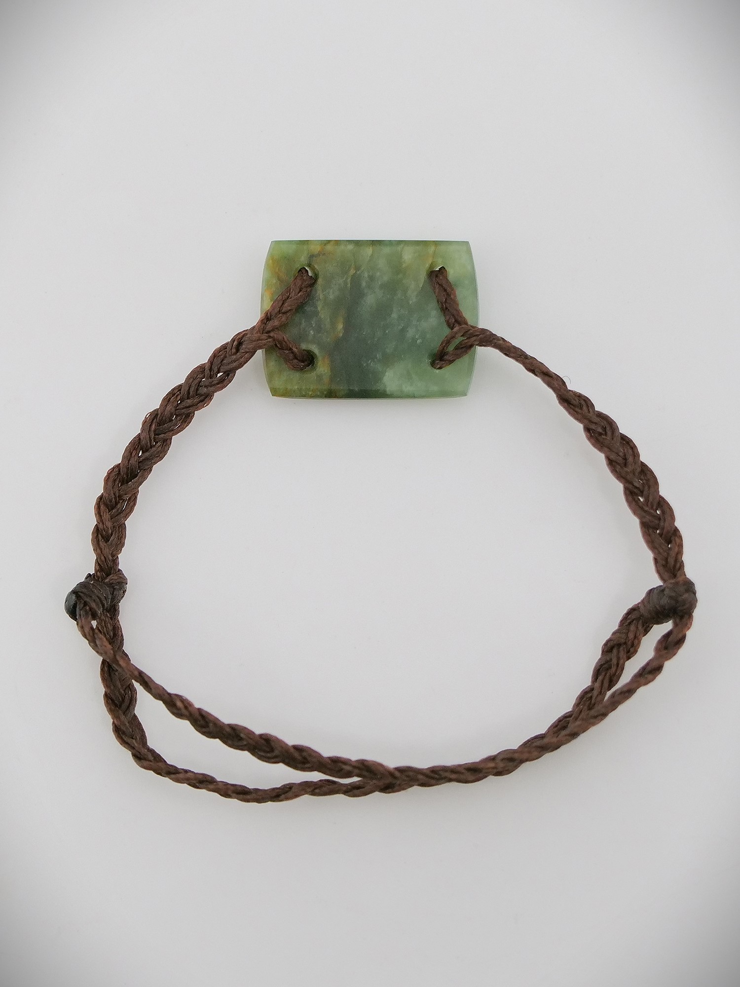 Moko Pounamu Adjustable Bracelet NZ Genuine Inanga Flower Greenstone 12692