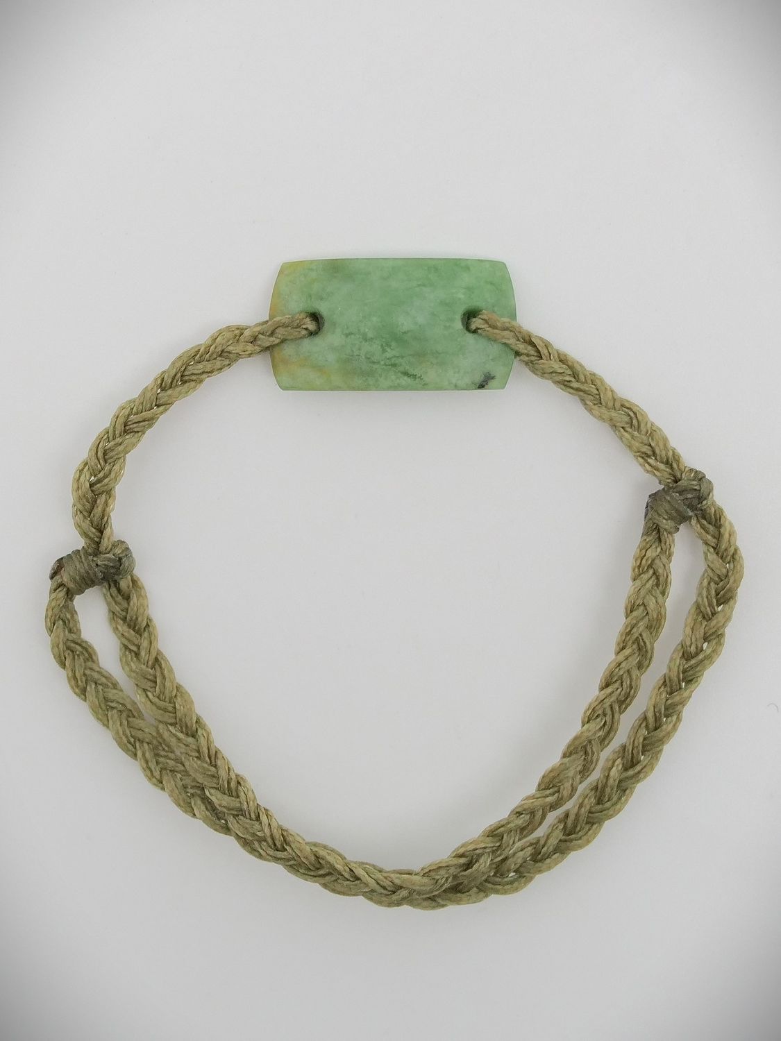 Moko Pounamu Adjustable Bracelet NZ Genuine Marsden Putiputi  Greenstone 12694