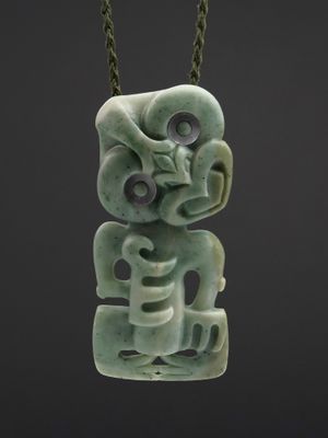 Moko Pounamu Hei Tiki NZ Genuine Auhunga (Nelson) Te Tau Ihu Greenstone - Manaaki