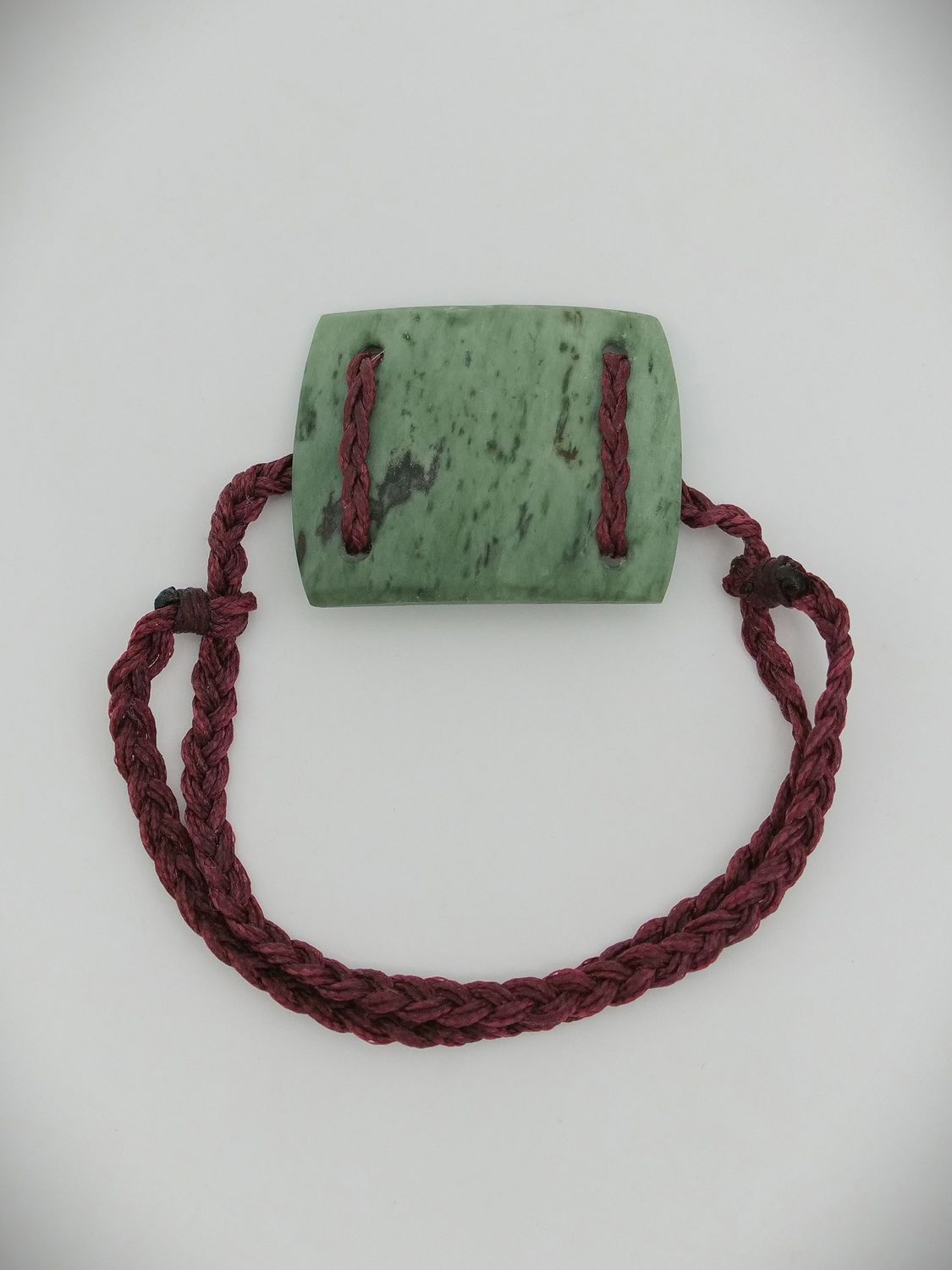 Moko Pounamu Adjustable Bracelet NZ Genuine Kokopu Greenstone 12884