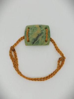 Moko Pounamu Adjustable Bracelet NZ Genuine Marsden Putiputi  Greenstone 12883
