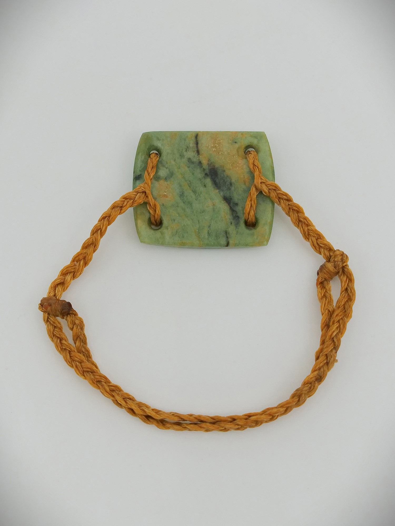 Moko Pounamu Adjustable Bracelet NZ Genuine Marsden Putiputi  Greenstone 12883