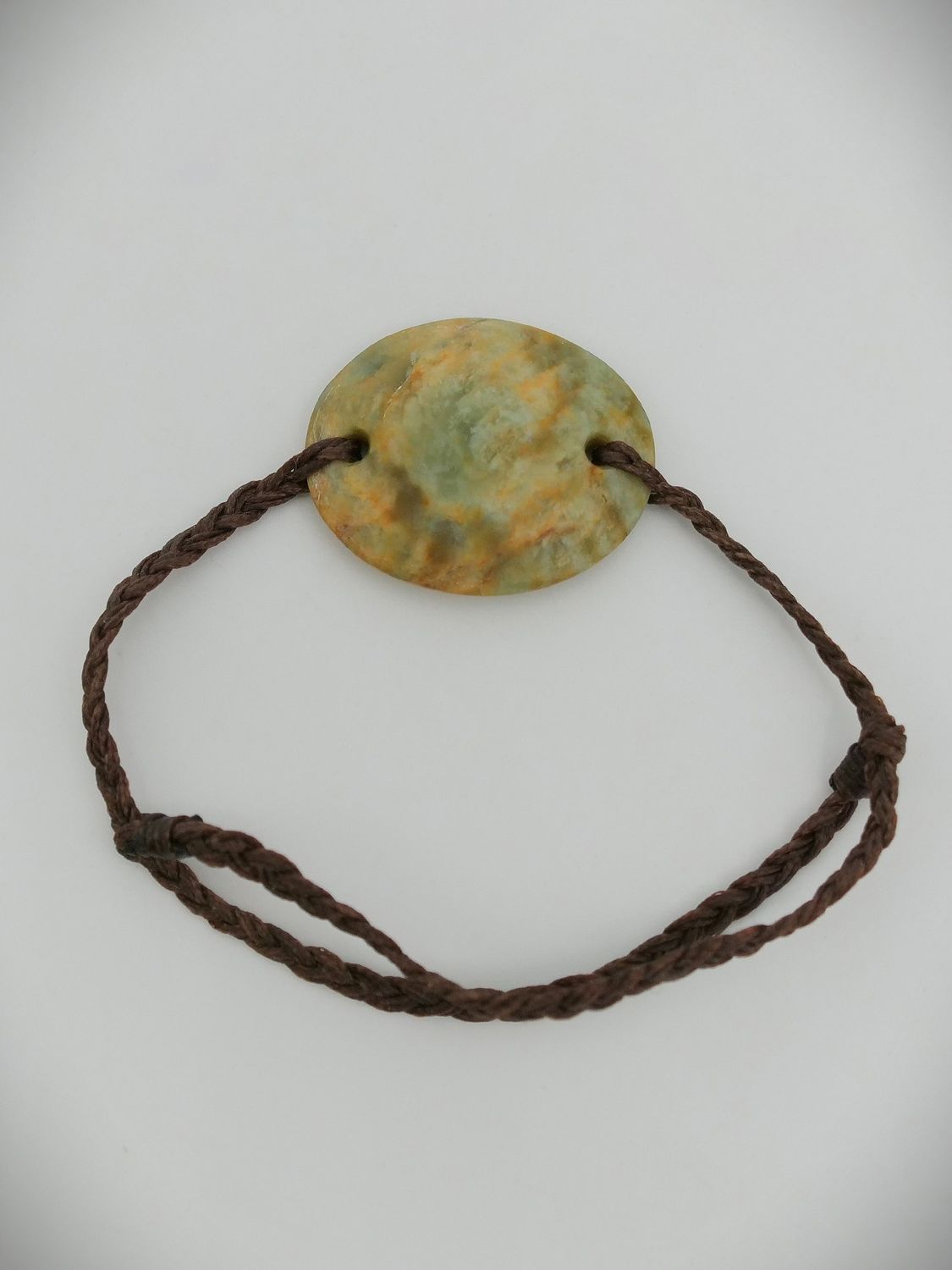 Moko Pounamu Adjustable Bracelet NZ Genuine Raukaraka Greenstone 12885