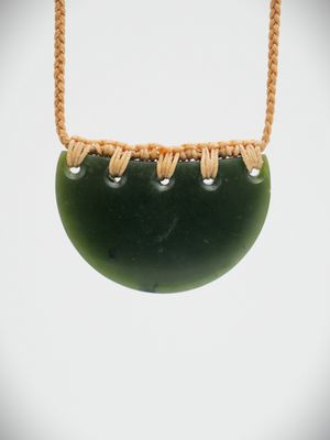 Moko Pounamu Kouma (Breastplate) NZ Genuine Hapopo Greenstone - Motutaiko